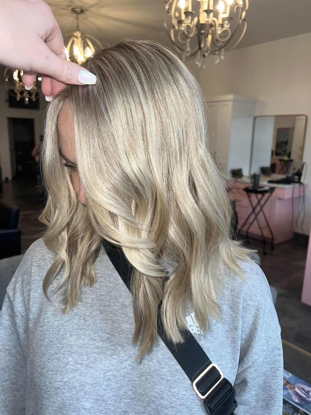 Blonde highlights hair color by Hair by Drew in Coeur d'Alene, Idaho